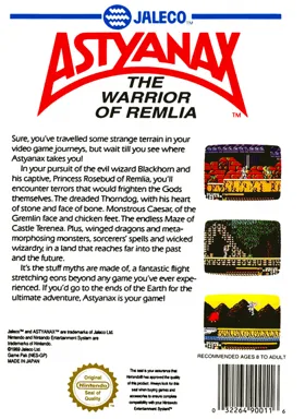 Astyanax (Europe) box cover back